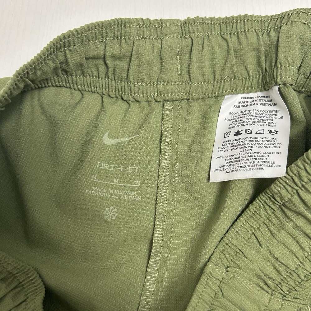 Nike Pants Womens Medium Green Dri-FIT Track Joggers Nike Air Zip Leg Cuff - Picture 4 of 10